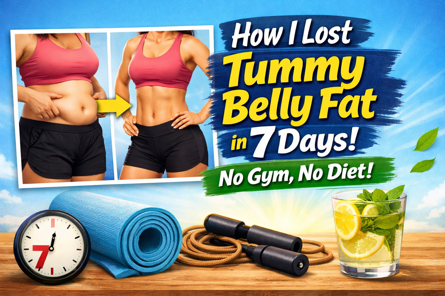 Read more about the article How I Lost Tummy Belly Fat in 7 Days (No Gym, No Diet!)