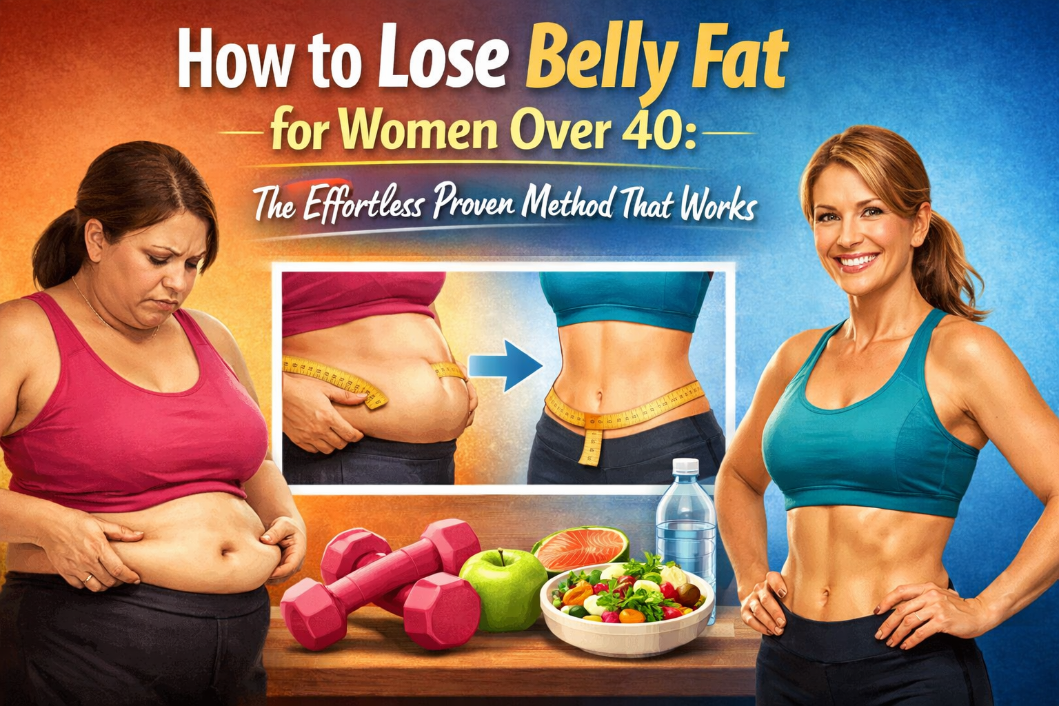 Read more about the article How to Lose Belly Fat for Women Over 40: The Effortless Proven Method That Works