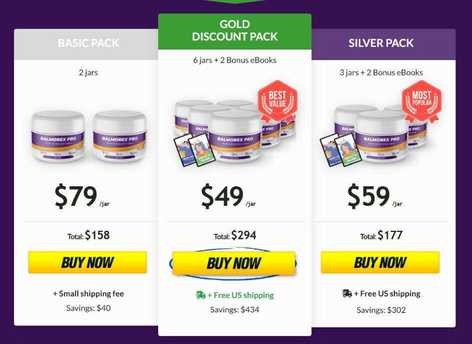 Balmorex Pricing Options