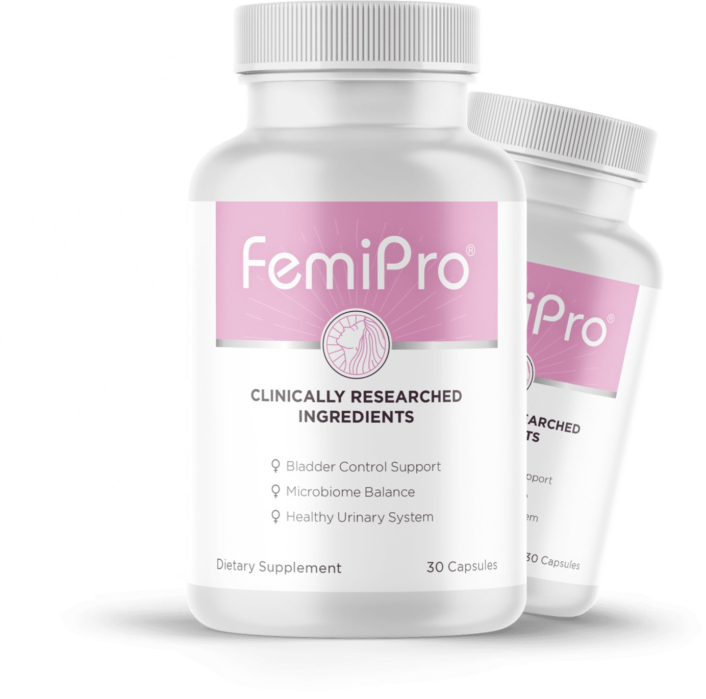 FemiPro supplement bottle — official product image